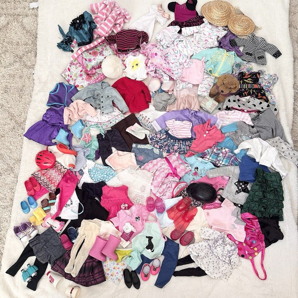 Our Generation Huge 18” Girl Doll Clothes Dresses Accessories Lot